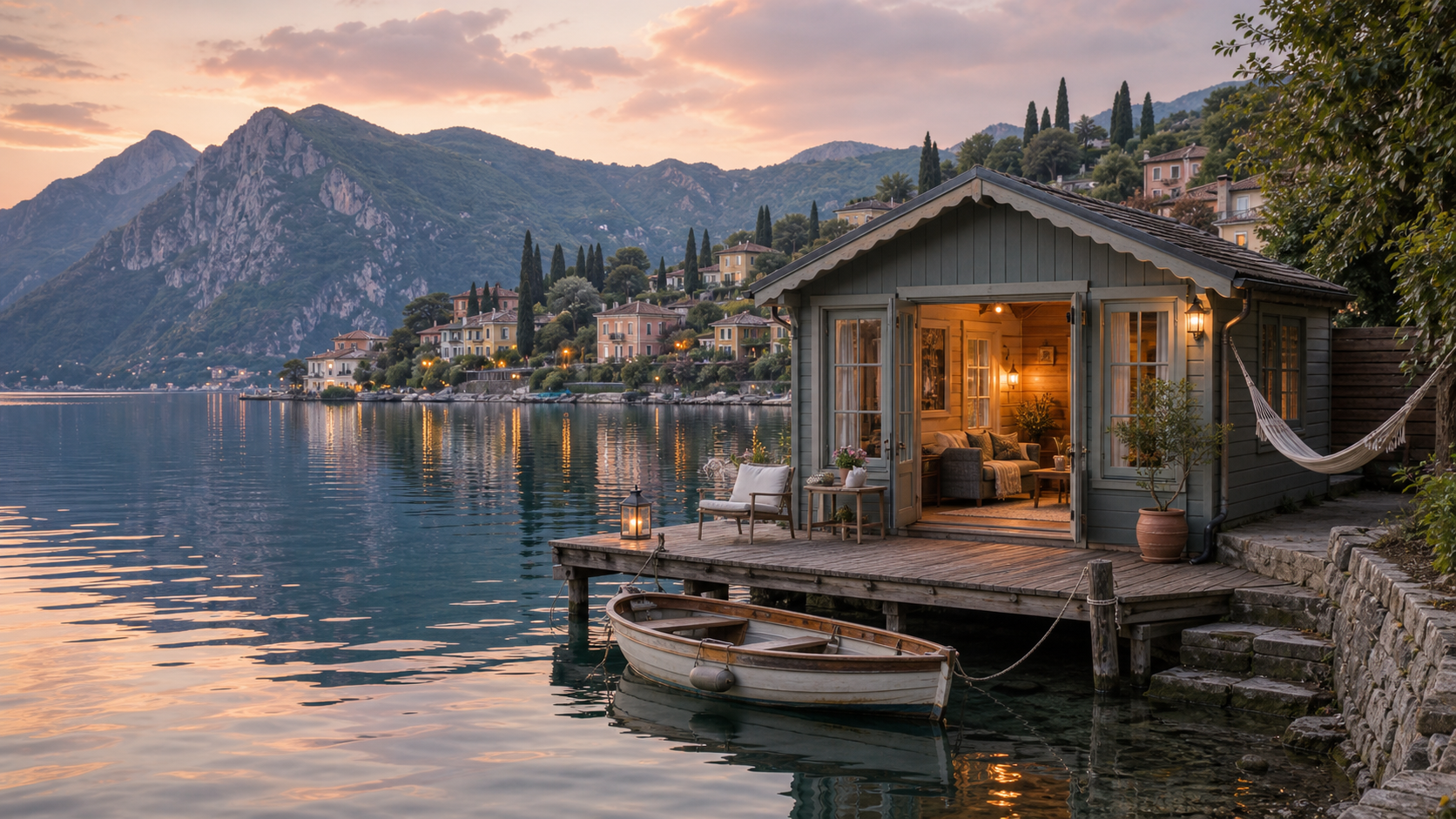 Lakeside boathouse stay at The Boathouse Annexe