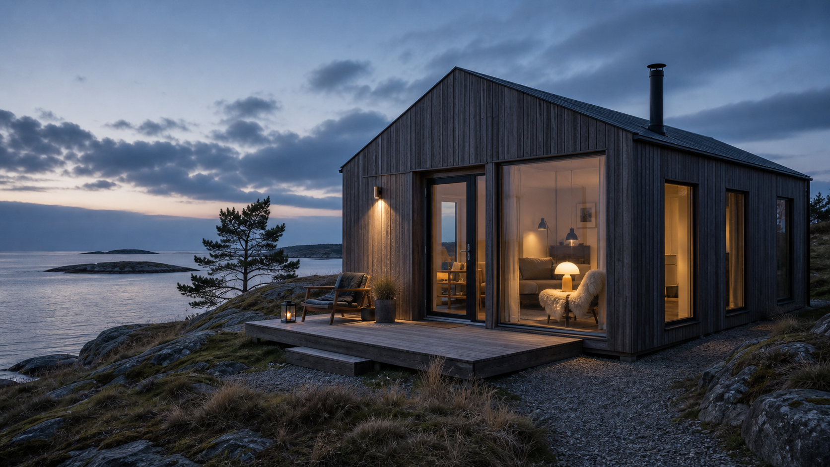 Nordic design cabin at Hus Lille Lampe