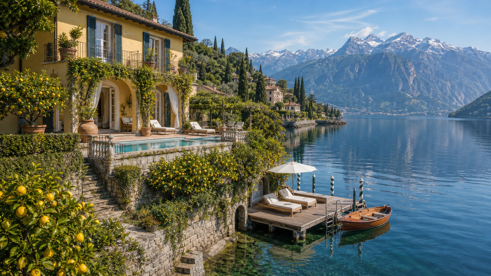 Lakeside villa and lemon grove at Villa Limonissima