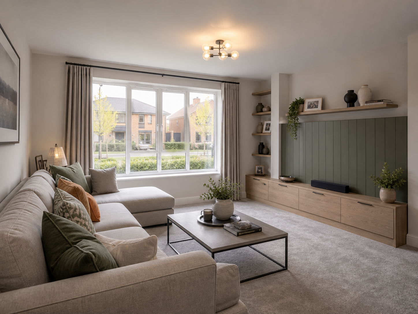 Living room in the detached home on Bunting Crescent